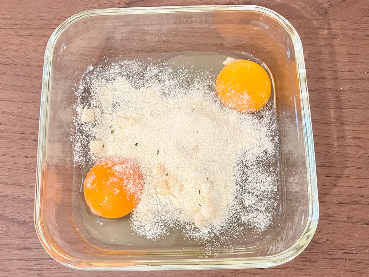 卵と『ポテトのポタージュ』(撮影:grape編集部)