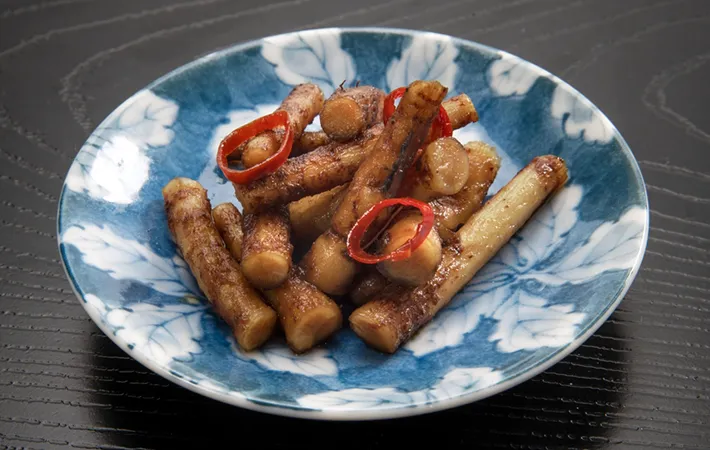 生ゴボウの醤油漬け