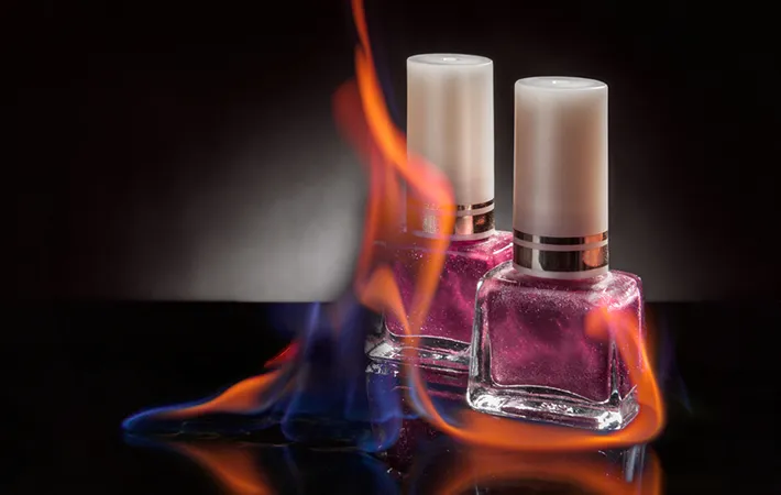 火気がある場所では処分しない