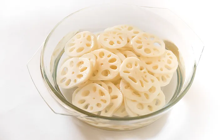 レンコンの変色を防ぐ方法