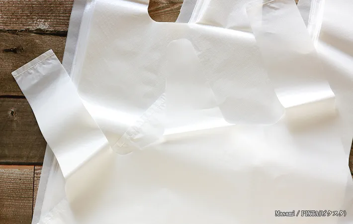 ビニール袋に入れる