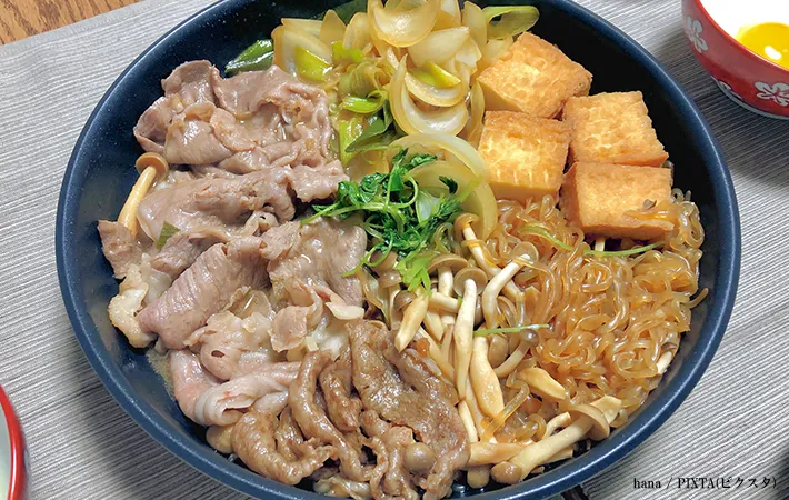 3．すき焼き風牛豆腐