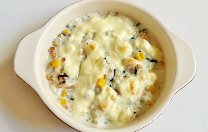 『お茶づけドリア』の完成写真（撮影：エニママ）