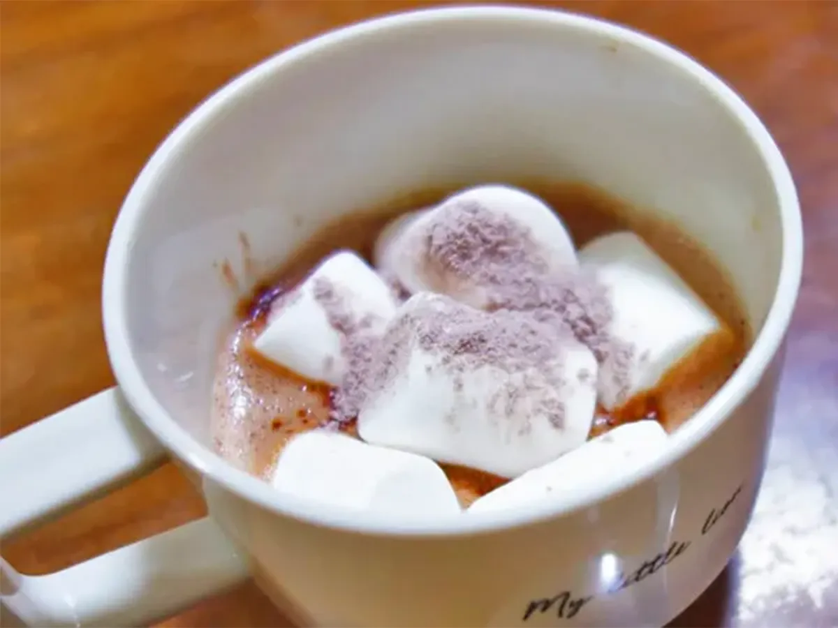 『あったかチョコドリンク』の作り方の画像（撮影：エニママ）