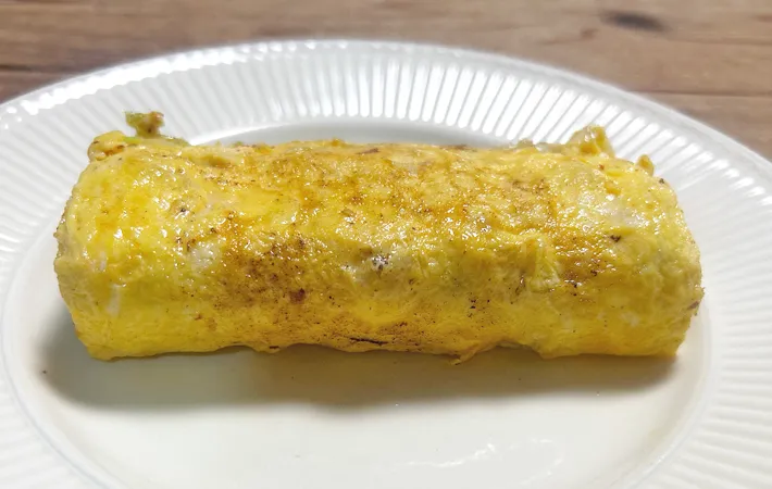 『玉子焼き器でとんぺい焼き』の完成写真（撮影：エニママ）