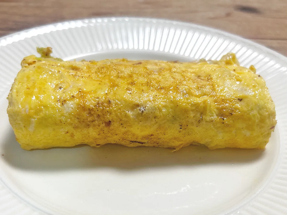 『玉子焼き器でとんぺい焼き』の完成写真(撮影:エニママ)