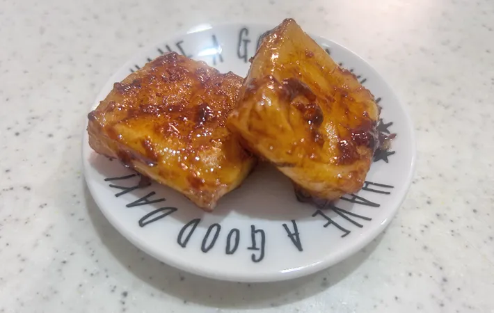 『ガリバタ醤油餅』の完成写真（撮影：エニママ）