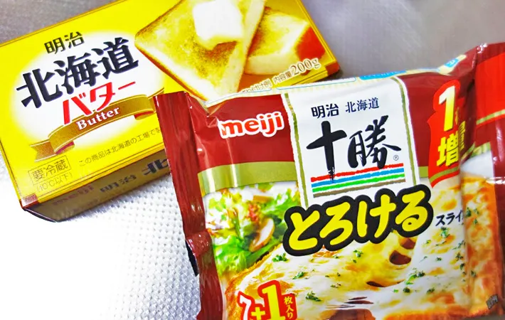 『青のりバターのお餅ガレット』の材料写真（撮影：エニママ）