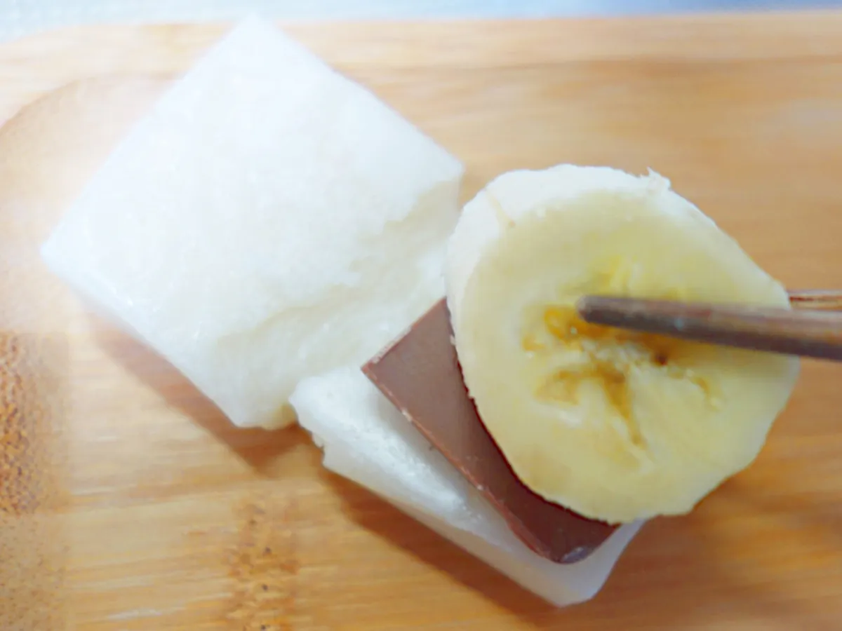 チョコバナナ餅の写真(撮影:エニママ)