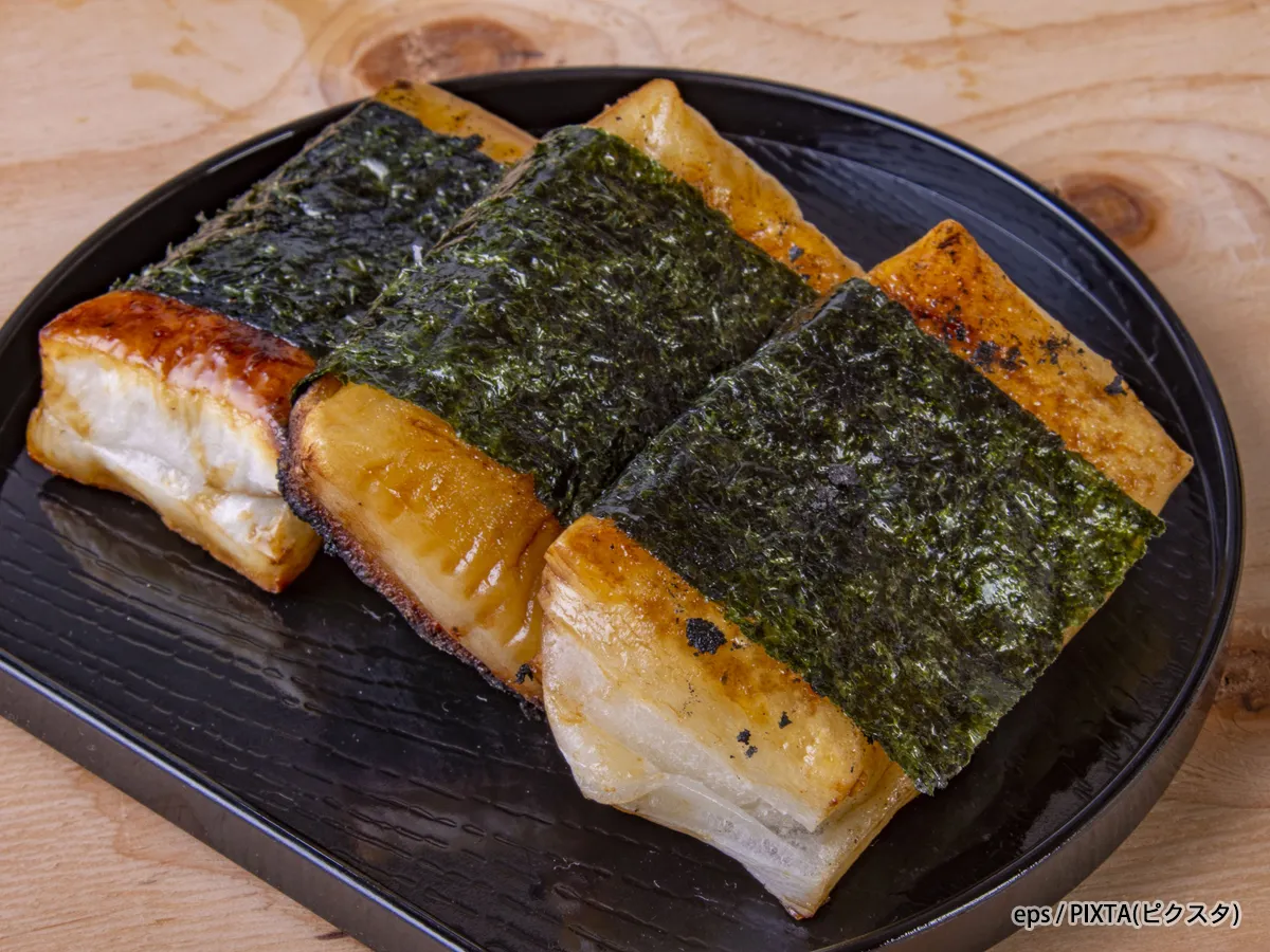 焼いた磯辺焼きの写真