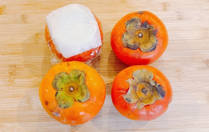 保存後の柿の写真（撮影：キジカク）