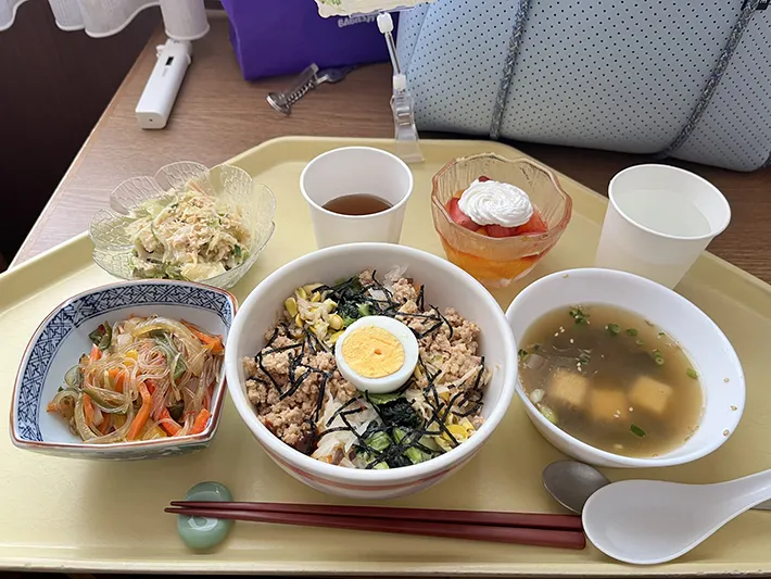 産婦人科、入院中の食事
