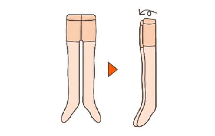 ストッキングの『上手な畳み方』の画像