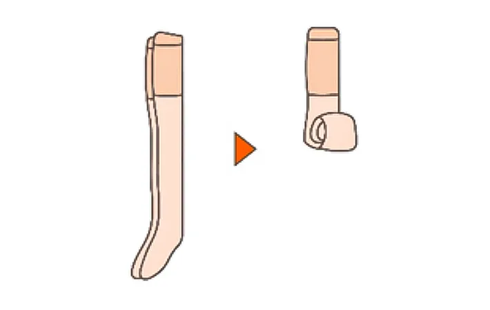 ストッキングの『上手な畳み方』の画像