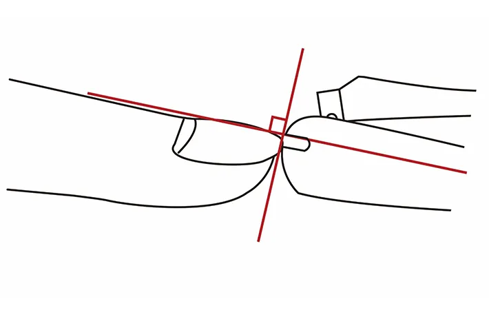 『テコ型』の爪切りの使い方の画像