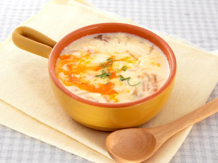 『レンチン豆乳スープ』の写真