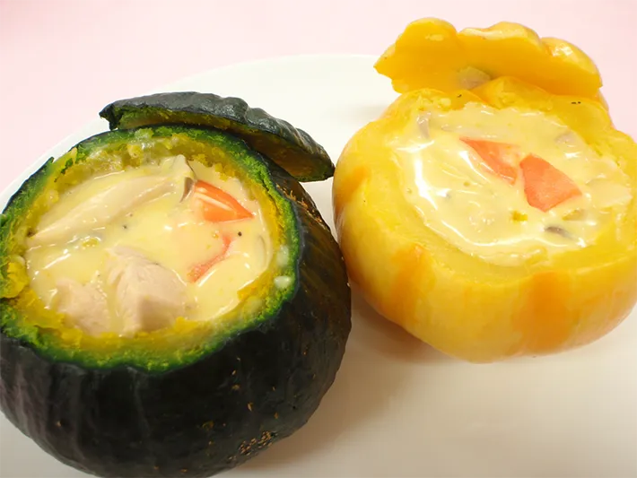 まるごとカボチャシチューの写真