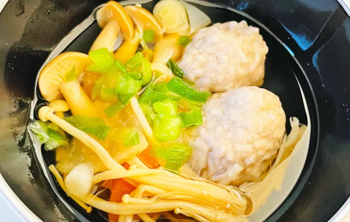 『そば団子入り味噌汁』の写真（撮影：エニママ）