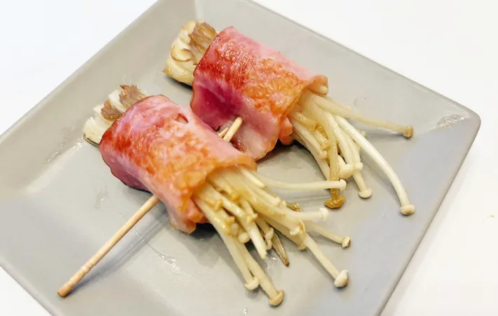 『えのきのベーコン巻き』の完成写真（撮影：エニママ）