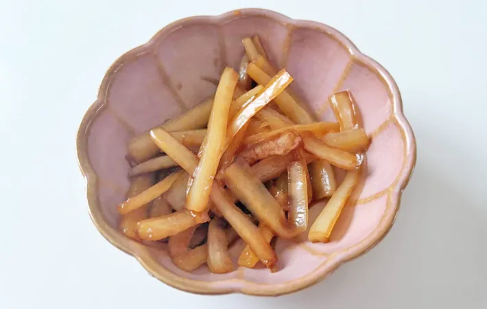 『大根の皮のきんぴら』の完成写真（撮影：エニママ）