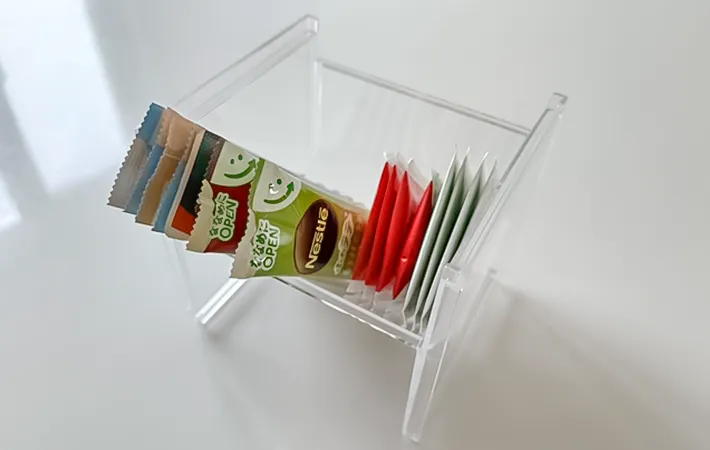 スティックコーヒーとティーバッグを収納した写真（撮影：エニママ）