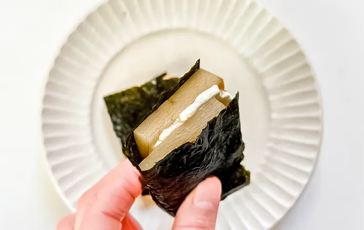 『クリームチーズ入りの磯辺餅』の写真（撮影：エニママ）