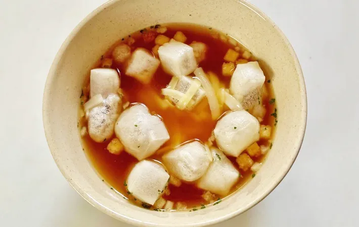 『もち de オニオングラタン風』の完成写真（撮影：エニママ）