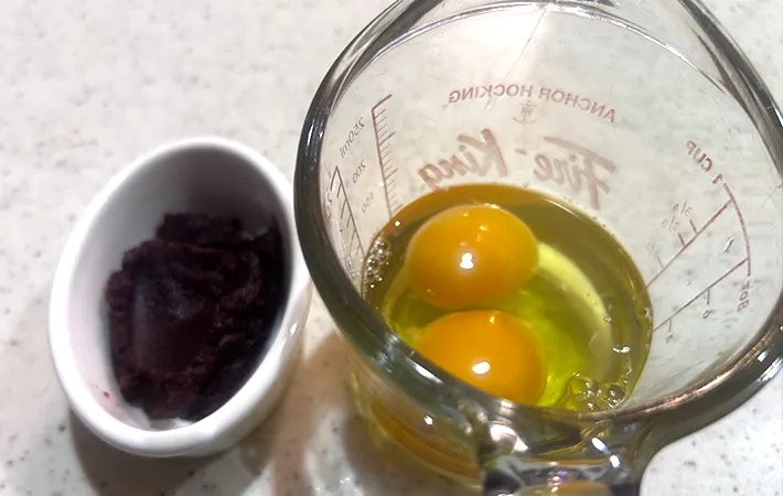 あんこと卵の写真（撮影：エニママ）