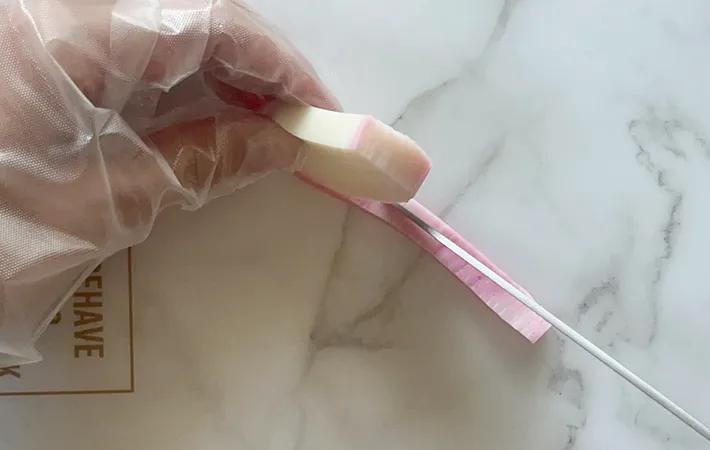 カマボコ飾り切りの手順写真（撮影：grapeフード編集部）