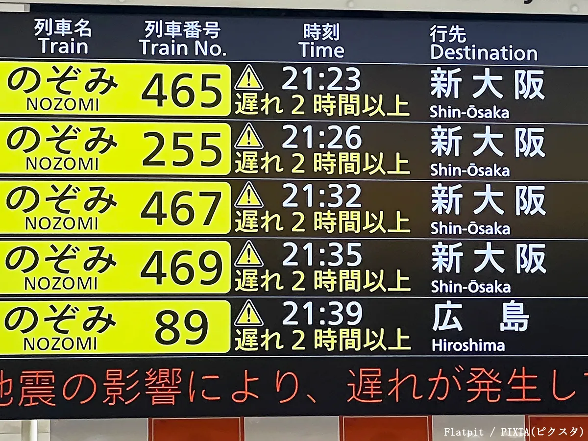 電車遅延のイメージ写真