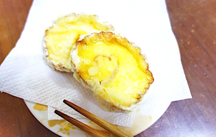 『伊達巻の天ぷら』の完成写真（撮影：エニママ）