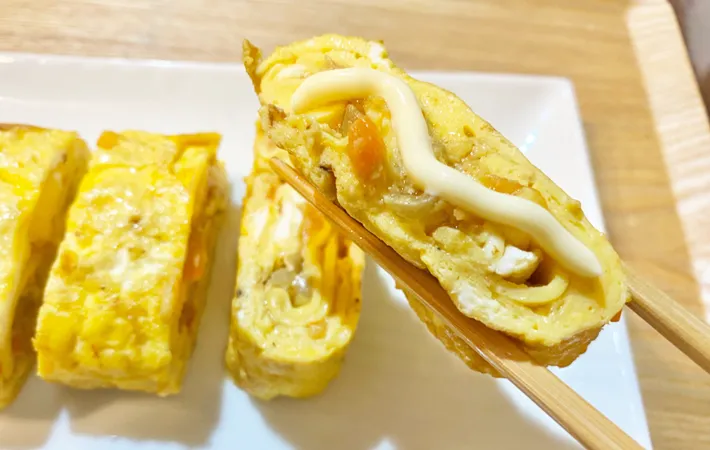 『カレー玉子焼き』の完成写真（撮影：エニママ）