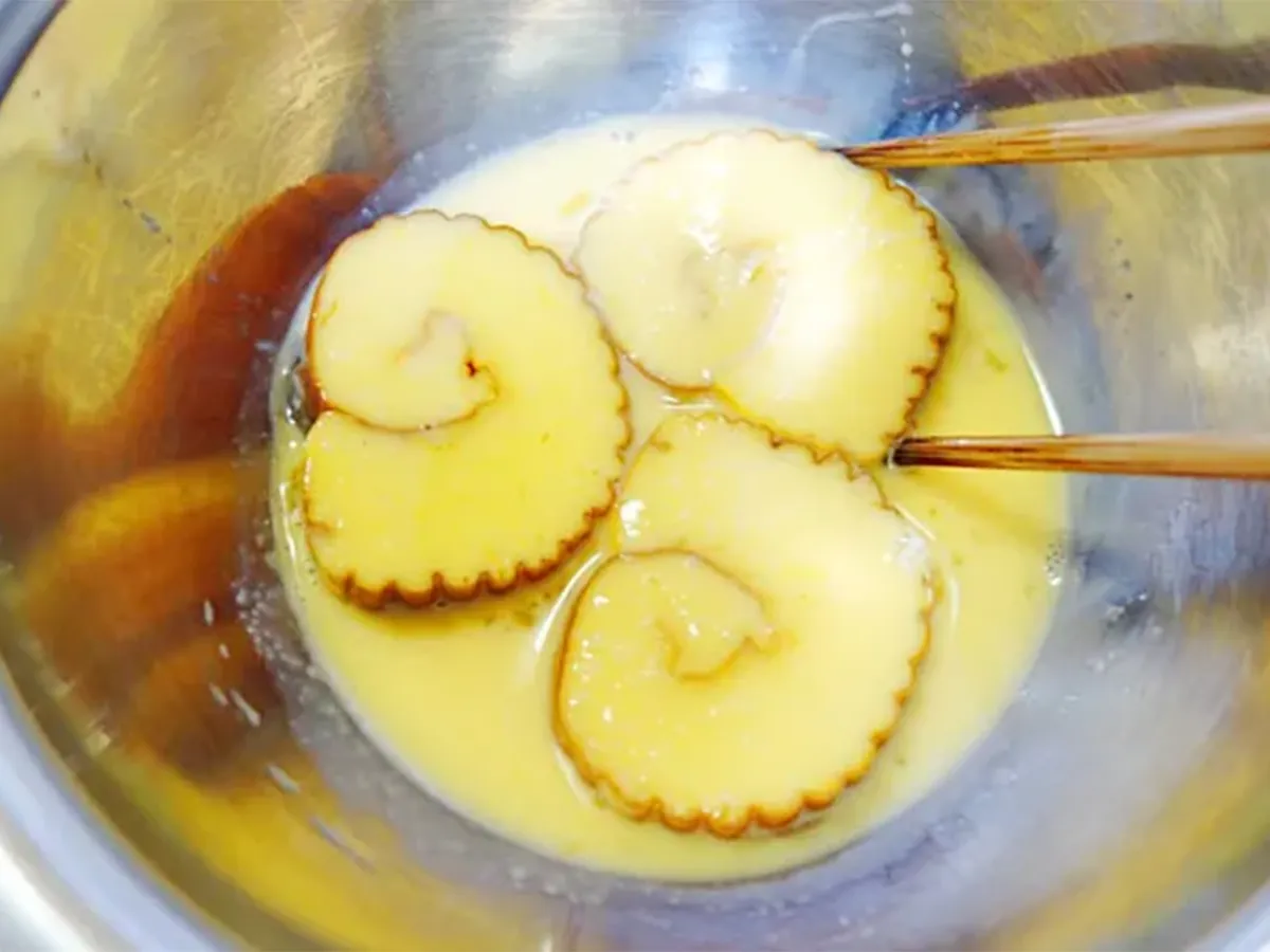 『伊達巻のフレンチトースト』の作り方の画像（撮影：エニママ）