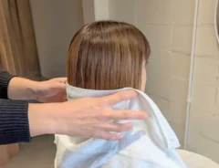 タオルドライの写真（撮影：岡田充）