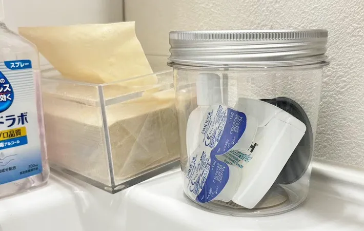 ​『無印良品 入浴剤用詰替ジャー』の使用写真（撮影：キジカク）