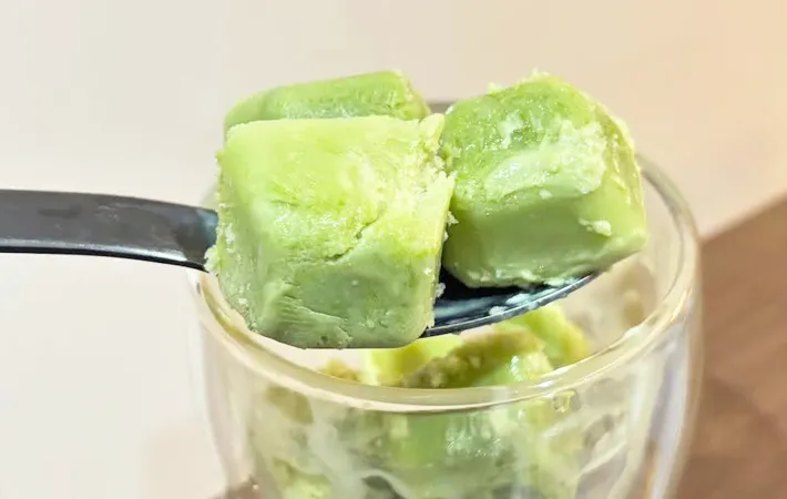『抹茶ミルク シャーベット』の完成写真（撮影：キジカク）
