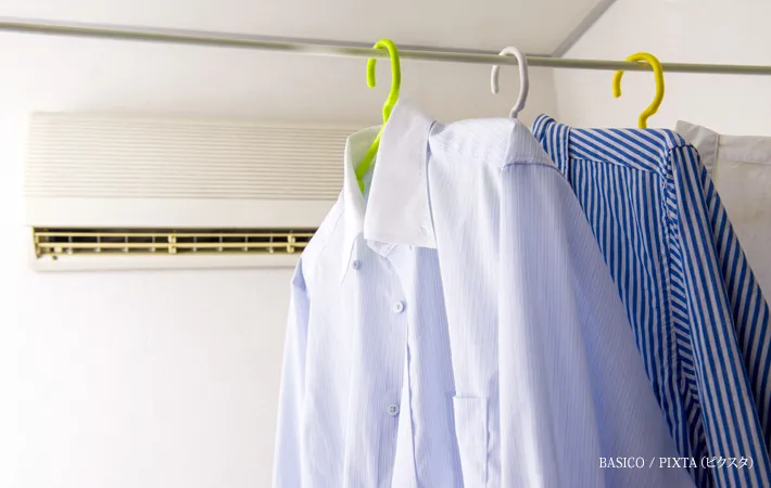 『部屋干しの洗濯もの』の写真