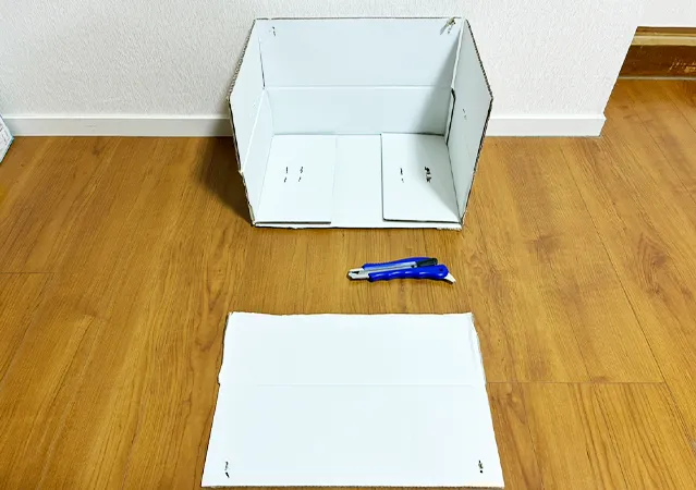 ダンボールの活用法（撮影：grape編集部）