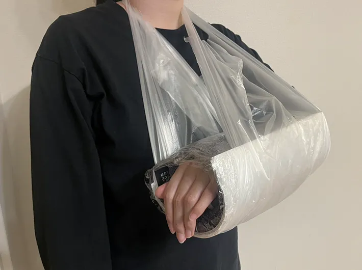 応急手当中の写真（撮影：grape編集部）