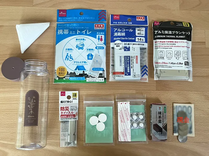 防災グッズの写真（撮影：grapeライフハック編集部）