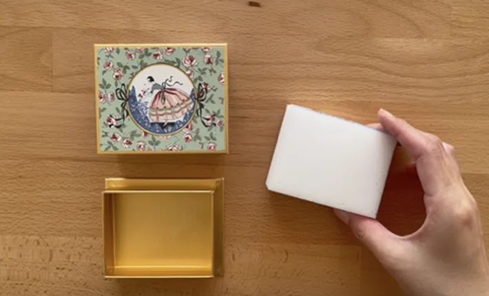 リングピロー作りの作業写真（撮影：grape編集部）