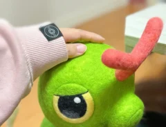 羊毛フェルトで作ったキャタピーの写真