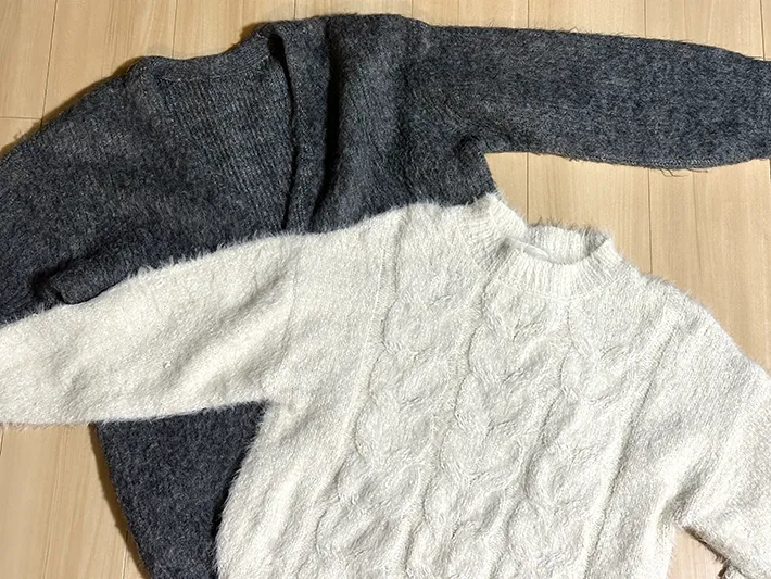 ニットの画像（撮影：grape編集部）
