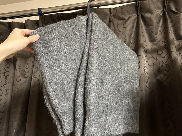 ニットの画像（撮影：grape編集部）