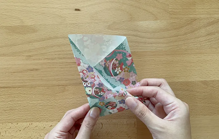 ポチ袋作りの手順写真（撮影：grapeライフハック編集部）