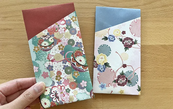 ポチ袋作りの手順写真（撮影：grapeライフハック編集部）