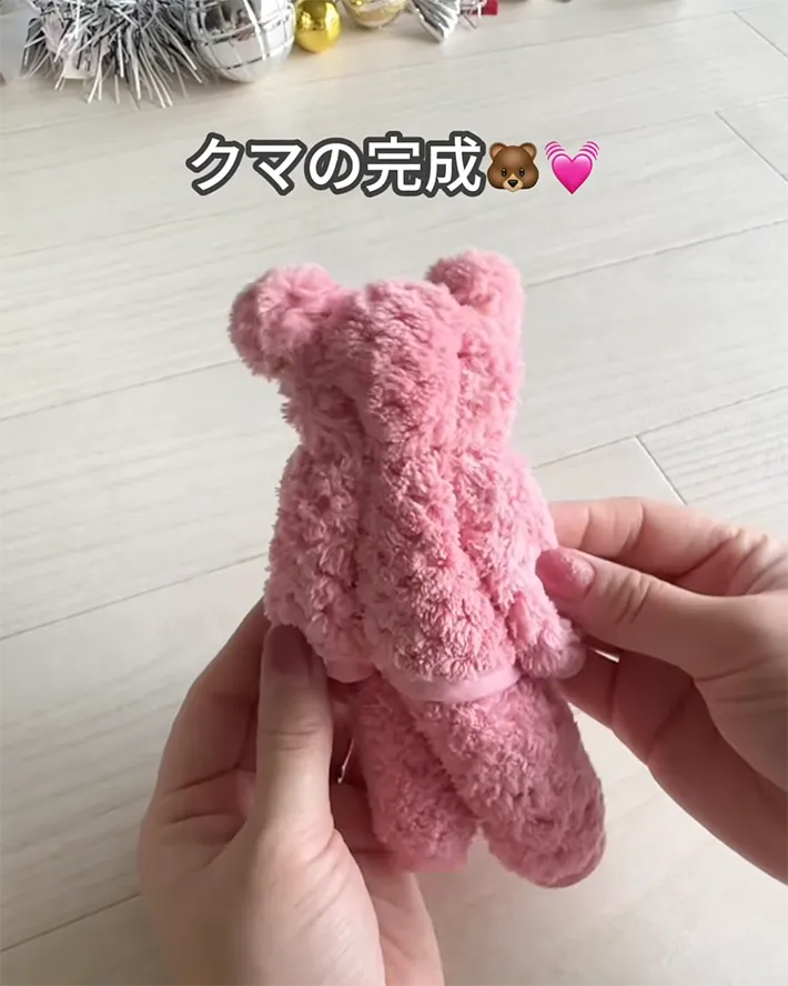 輪ゴムを巻いたハンカチの写真