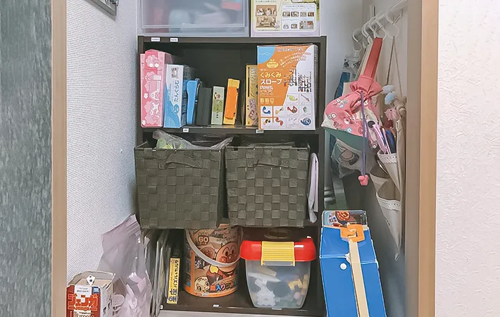 子供のオモチャを収納した写真（撮影：Classy Life）