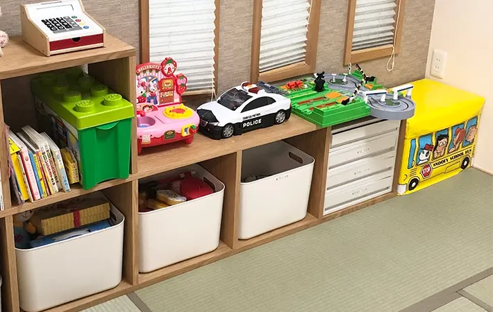 子供のオモチャを収納した写真（撮影：Classy Life）
