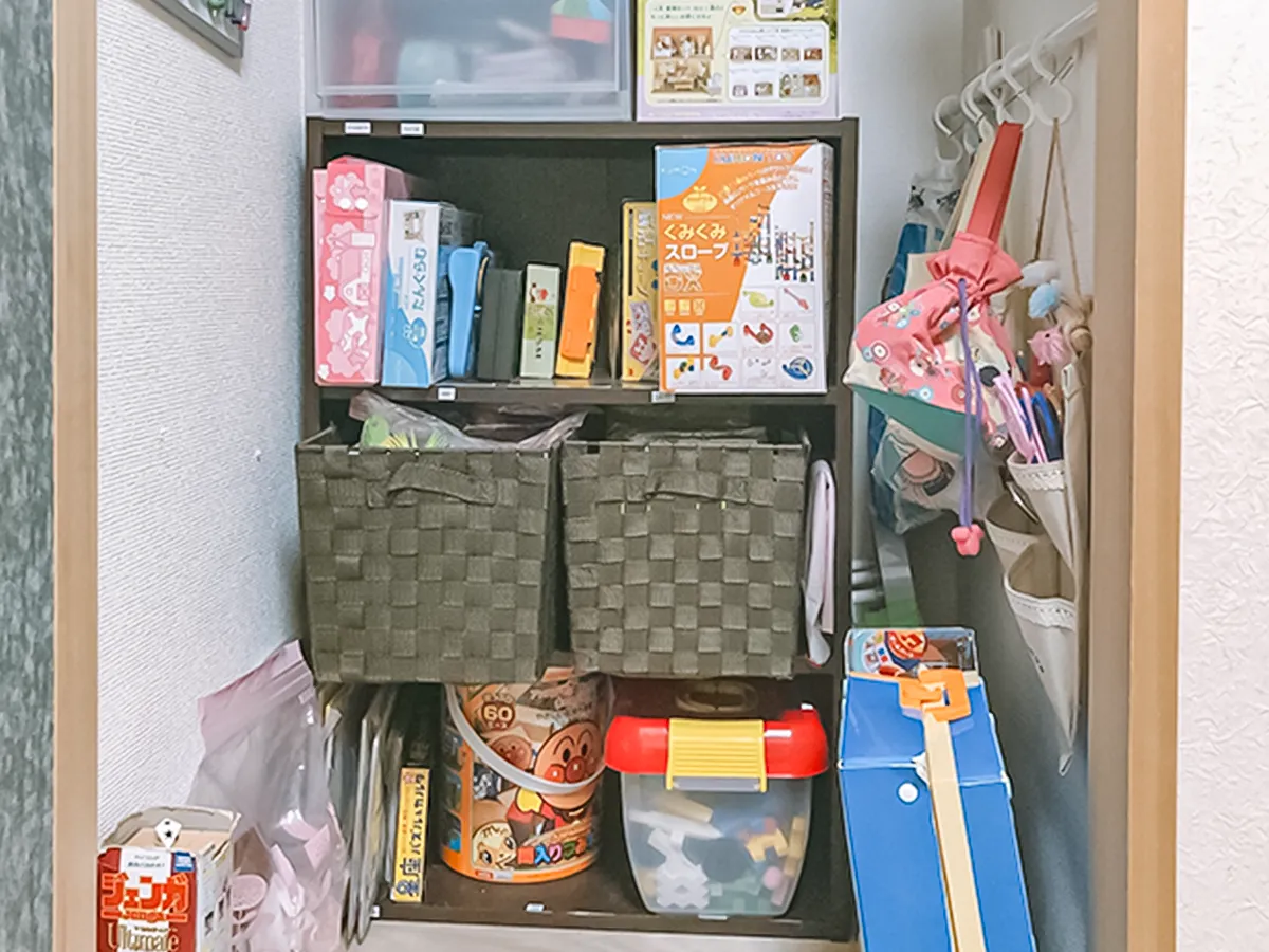 子供のオモチャを収納した写真（撮影：Classy Life）
